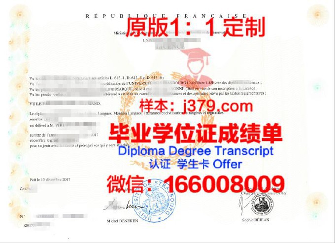 斯特拉斯堡管理学院diploma证书(斯特拉斯堡大学申请条件)